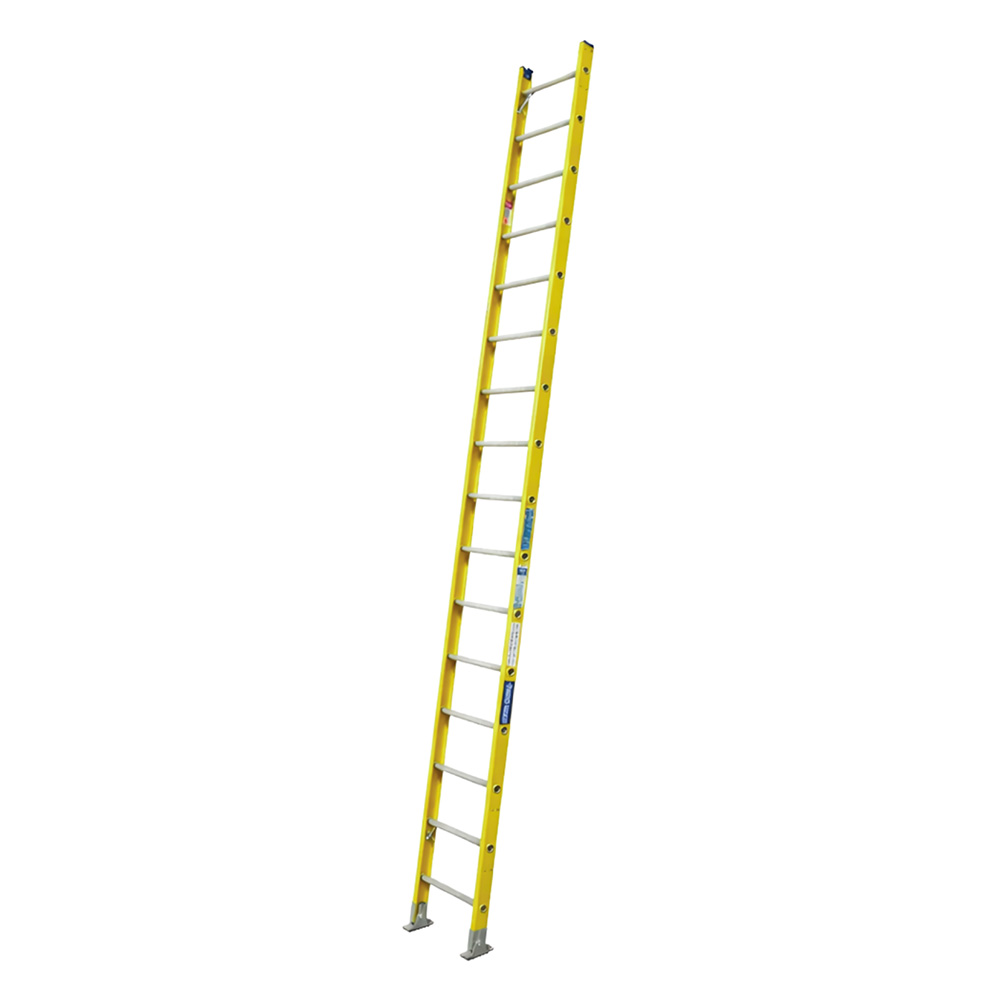 ESCALERA DE ARRIMO 16 PASOS FIBRA DE VIDRIO