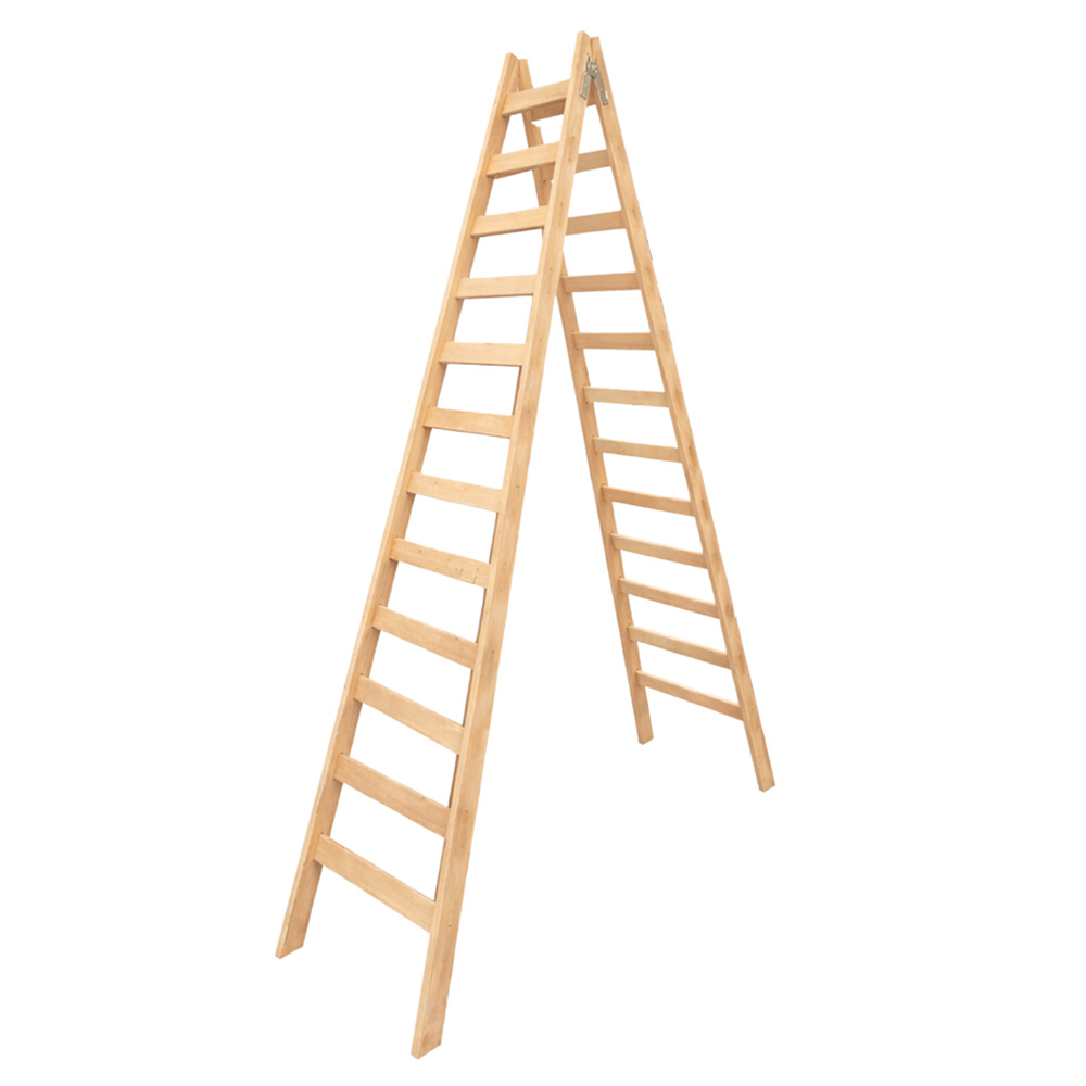 ESCALERA DE MADERA 12 PASOS TIPO TIJERA