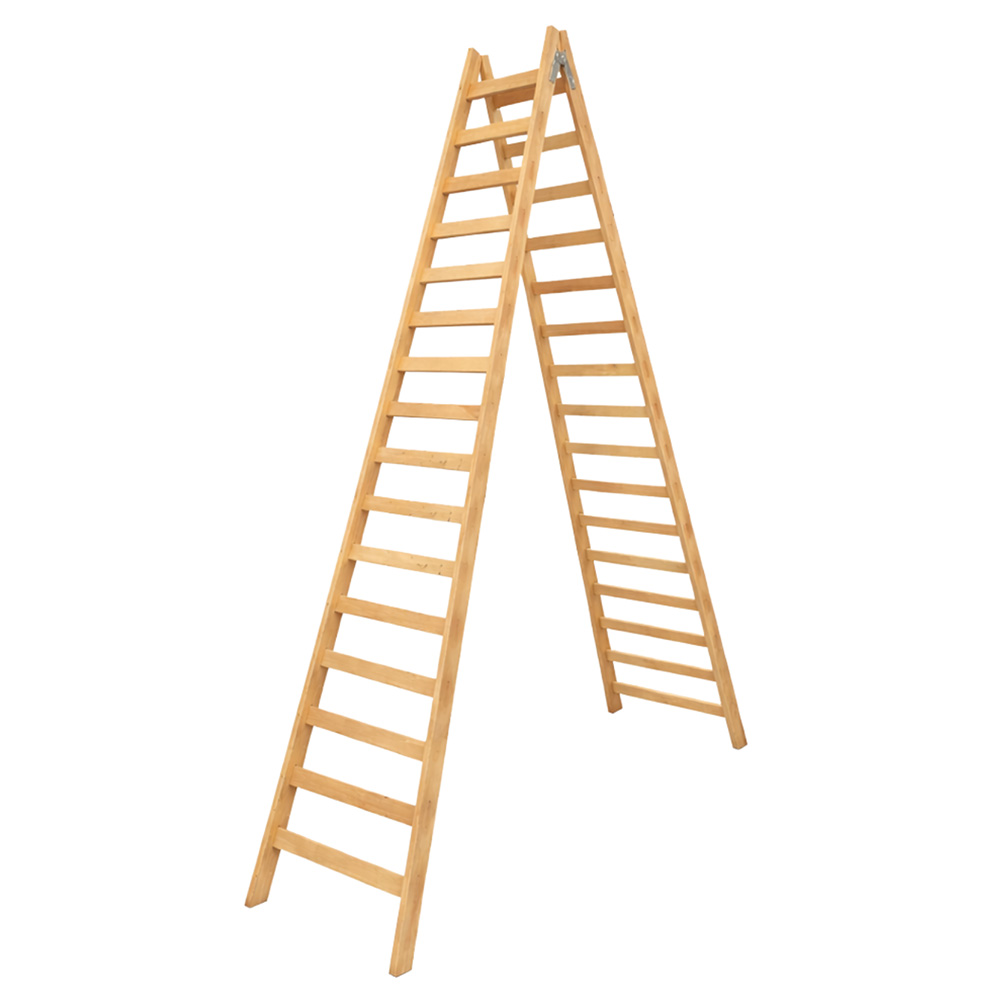 ESCALERA DE MADERA 16 PASOS TIPO TIJERA