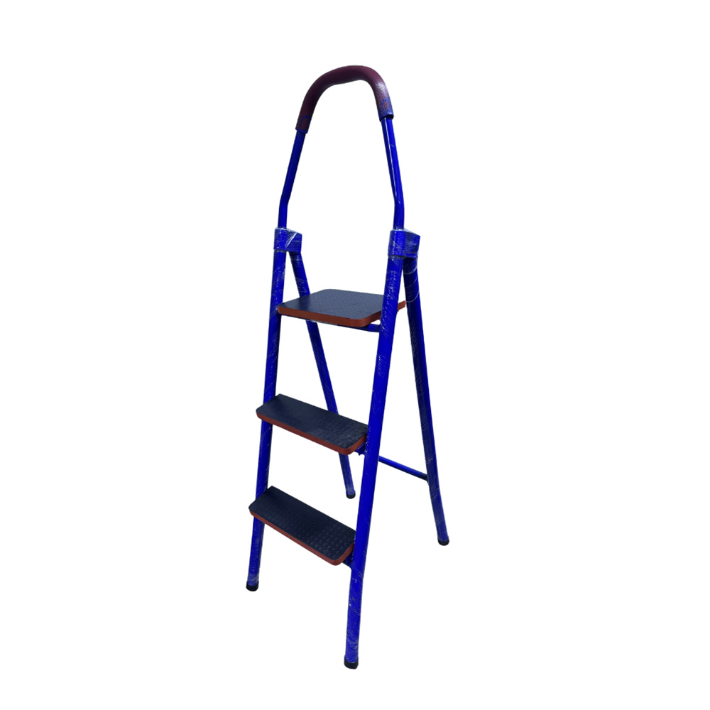 ESCALERA METÁLICA 3 PASOS (FIERRO AZUL)