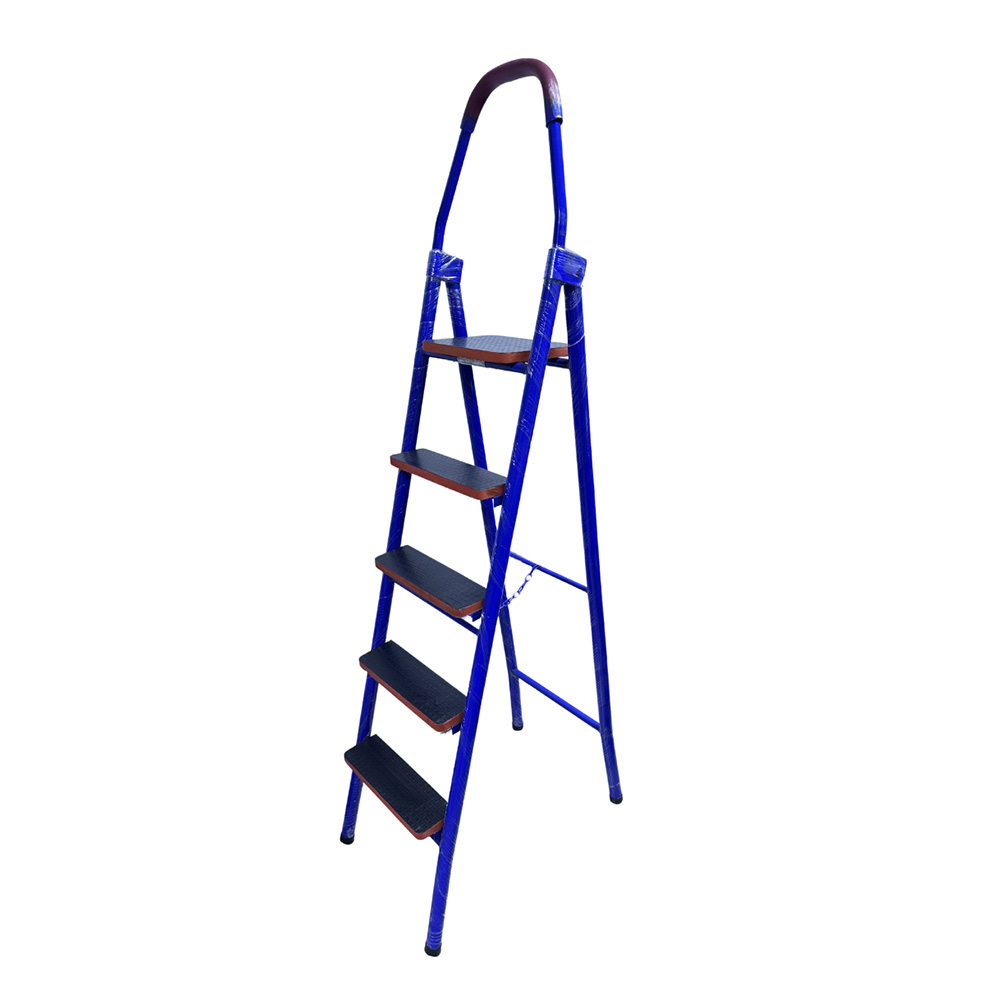 ESCALERA METÁLICA 5 PASOS (FIERRO AZUL)