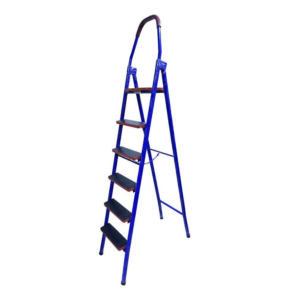 ESCALERA METÁLICA 6 PASOS (FIERRO AZUL)