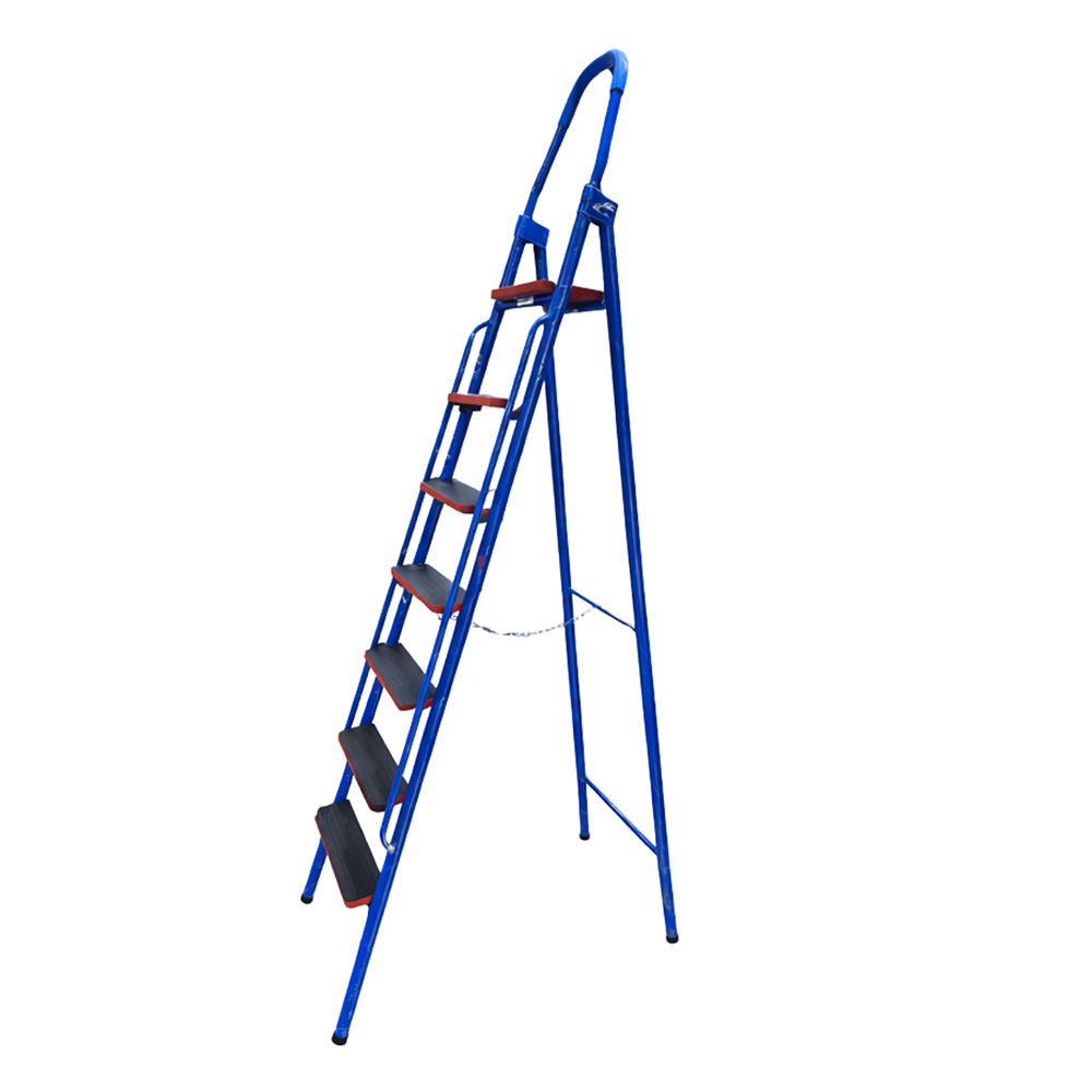 ESCALERA METÁLICA 7 PASOS (FIERRO AZUL)